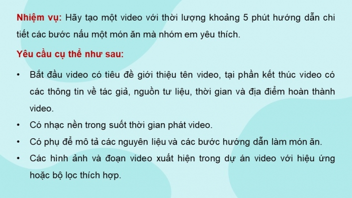 Giáo án điện tử Tin học 9 cánh diều Chủ đề E4 Bài 9: Thực hành tổng hợp