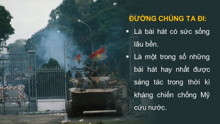 Giáo án điện tử Âm nhạc 9 cánh diều Bài 13 Tiết 2: Nghe tác phẩm Đường chúng ta đi, Nhạc sĩ Huy Du, Ôn tập bài hát Bay lên những cảnh điều ước mơ