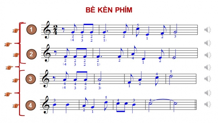 Giáo án điện tử Âm nhạc 9 cánh diều Bài 14 Tiết 2: Thể hiện tiết tấu, ứng dụng đệm cho bài hát Bay lên những cảnh điều ước mơ, Ôn tập Bài hoà tấu số 7, Trải nghiệm và khám phá Thể hiện mẫu tiết tấu bằng các động tác vỗ, gõ,... lên mặt bàn