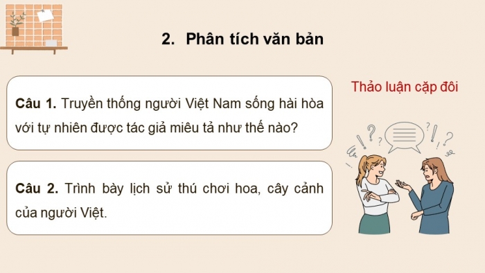 Giáo án PPT dạy thêm Ngữ văn 9 Kết nối bài 9: Văn hóa hoa – cây cảnh (Trần Quốc Vượng)