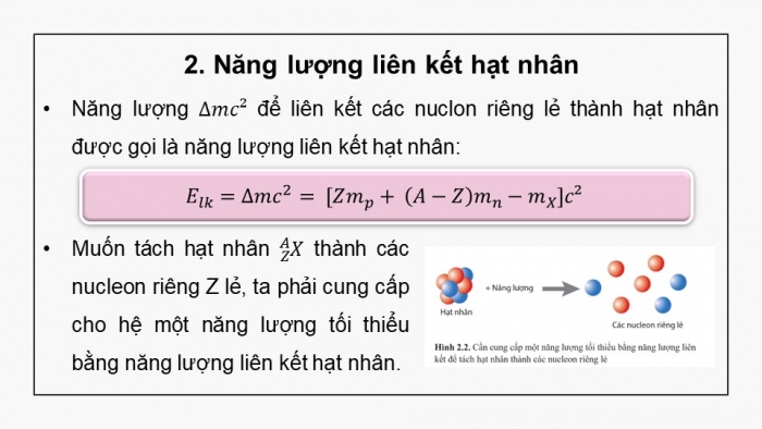 Giáo án điện tử Vật lí 12 cánh diều Bài 2: Năng lượng hạt nhân