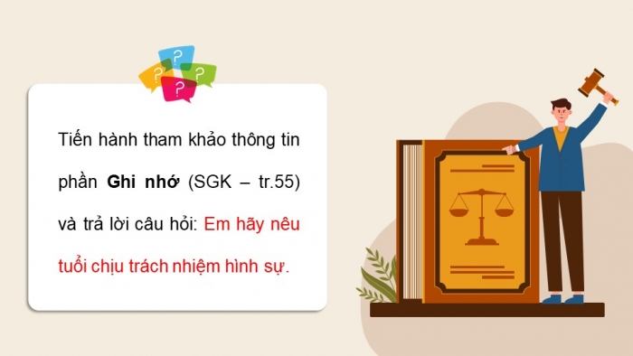 Giáo án điện tử chuyên đề Kinh tế pháp luật 10 kết nối Bài 7: Pháp luật hình sự liên quan đến người chưa thành niên