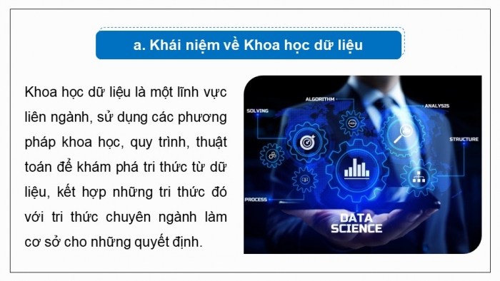 Giáo án điện tử Khoa học máy tính 12 kết nối Bài 26: Làm quen với Khoa học dữ liệu