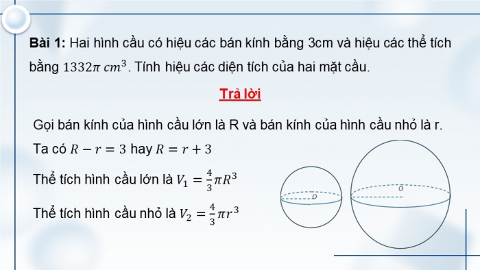 Giáo án PPT dạy thêm Toán 9 Chân trời bài 3: Hình cầu