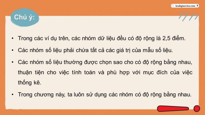 Giáo án điện tử Toán 9 chân trời Bài 3: Biểu diễn số liệu ghép nhóm