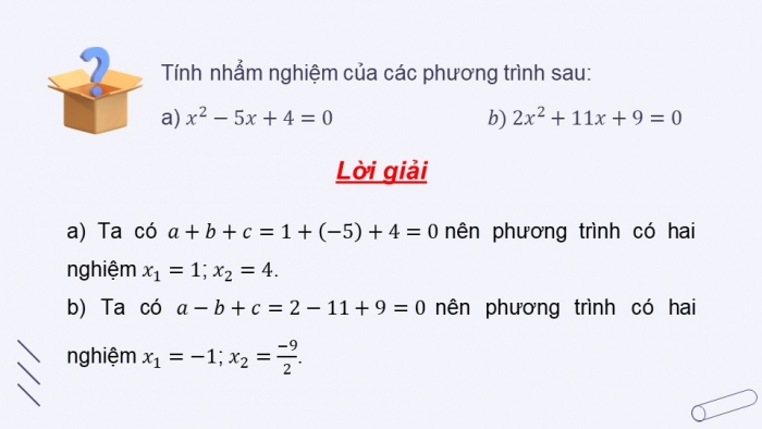 Giáo án PPT dạy thêm Toán 9 Chân trời bài 3: Định lí Viète