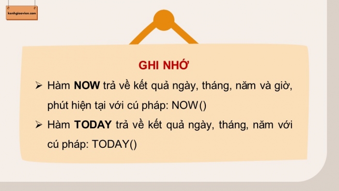 Giáo án điện tử chuyên đề Tin học ứng dụng 10 kết nối Bài 6: Tạo và xuất báo giá với hàm thời gian