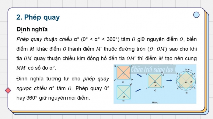 Giáo án PPT dạy thêm Toán 9 Chân trời bài 3: Đa giác đều và phép quay