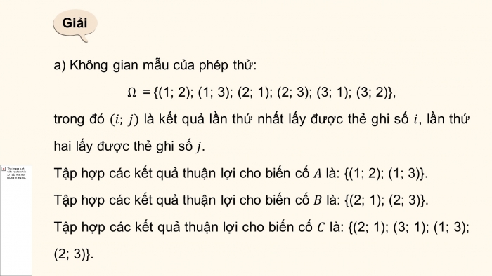 Giáo án điện tử Toán 12 chân trời Bài 1: Xác suất có điều kiện