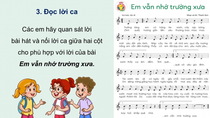 Giáo án điện tử Âm nhạc 5 cánh diều Tiết 31: Hát Em vẫn nhớ trường xưa