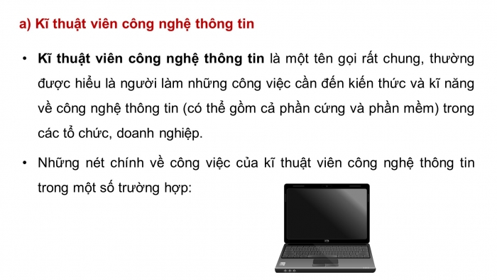 Giáo án điện tử Tin học ứng dụng 12 cánh diều Bài 1: Giới thiệu nhóm nghề Dịch vụ và Quản trị trong ngành Công nghệ thông tin