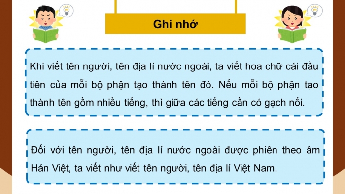 Giáo án điện tử Tiếng Việt 5 chân trời Bài 1: Viết tên người, tên địa lí nước ngoài