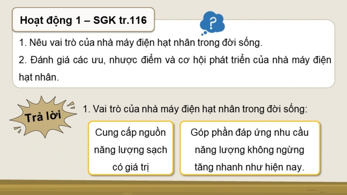 Giáo án điện tử Vật lí 12 kết nối Bài 24: Công nghiệp hạt nhân