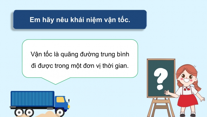 Giáo án PPT dạy thêm Toán 5 Chân trời bài 83: Vận tốc