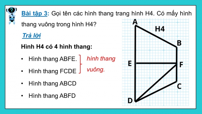 Giáo án PPT dạy thêm Toán 5 Cánh diều bài 52: Hình thang