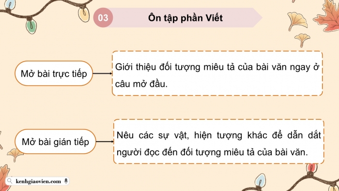 Giáo án PPT dạy thêm Tiếng Việt 5 cánh diều Bài 12: Người công dân số Một (Tiếp theo), Cách nối các vế câu ghép, Luyện tập tả phong cảnh (Viết mở bài)