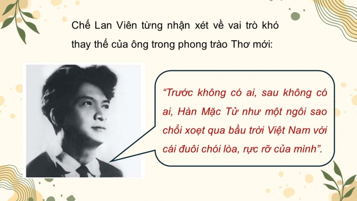 Giáo án PPT dạy thêm Ngữ văn 9 Chân trời bài 10: Mùa xuân chín (Hàn Mặc Tử)