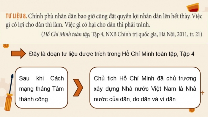 Giáo án điện tử chuyên đề Lịch sử 10 kết nối CĐ 3 P2: Nhà nước Việt Nam từ năm 1945 đến nay; P3 Một số bản hiến pháp ...