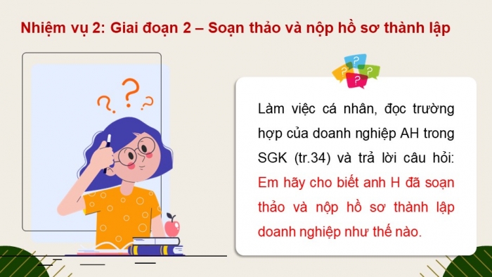 Giáo án điện tử chuyên đề Kinh tế pháp luật 10 kết nối Bài 5: Tổ chức, hoạt động của doanh nghiệp nhỏ