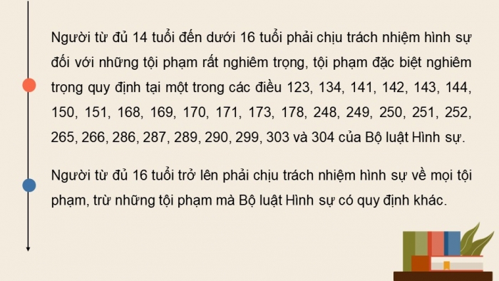 Giáo án điện tử chuyên đề Kinh tế pháp luật 10 kết nối Bài 7: Pháp luật hình sự liên quan đến người chưa thành niên