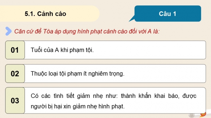 Giáo án điện tử chuyên đề Kinh tế pháp luật 10 kết nối Bài 7: Pháp luật hình sự liên quan đến người chưa thành niên (P2)