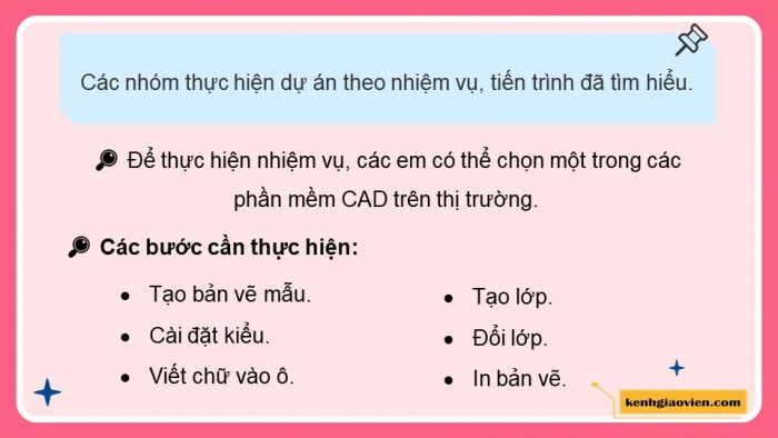 Giáo án điện tử chuyên đề Thiết kế và Công nghệ 10 kết nối Bài 3: Dự án Lập bản vẽ kĩ thuật với sự trợ giúp của máy tính