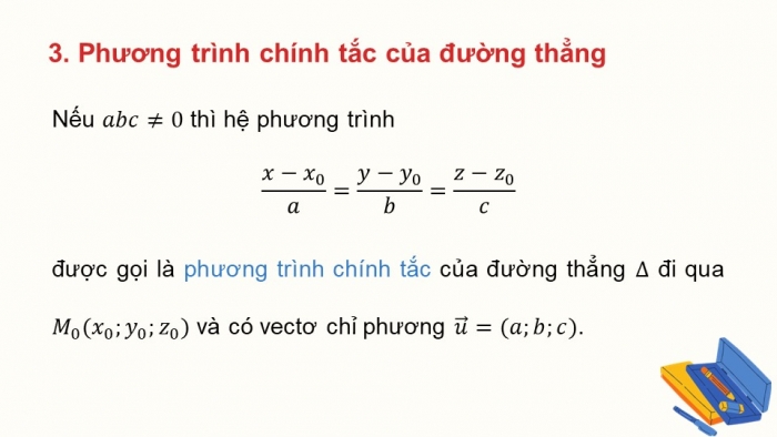 Giáo án PPT dạy thêm Toán 12 cánh diều Bài 2: Phương trình đường thẳng