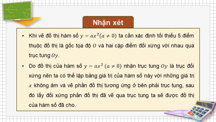 Giáo án PPT dạy thêm Toán 9 Kết nối bài 18: Hàm số y = ax^2 (a ≠ 0)