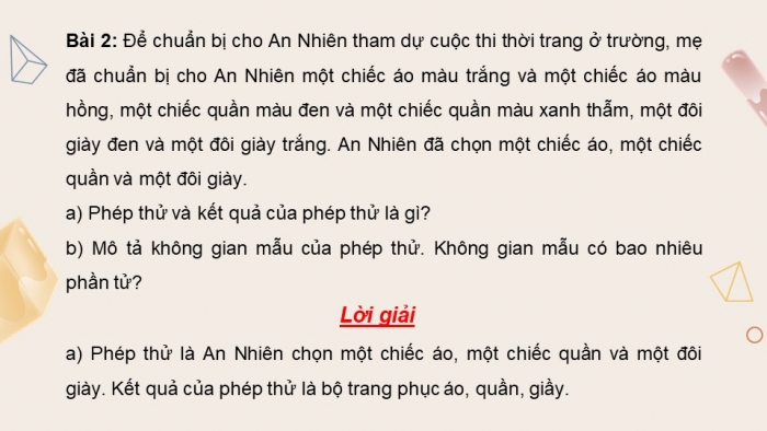 Giáo án PPT dạy thêm Toán 9 Chân trời bài tập cuối chương 8