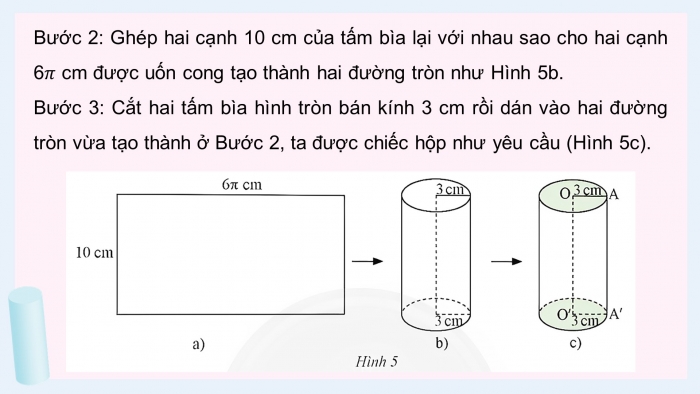 Giáo án điện tử Toán 9 chân trời Bài 1: Hình trụ