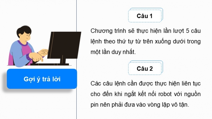 Giáo án điện tử chuyên đề Khoa học máy tính 10 kết nối Bài 6: Chương trình điều khiển robot
