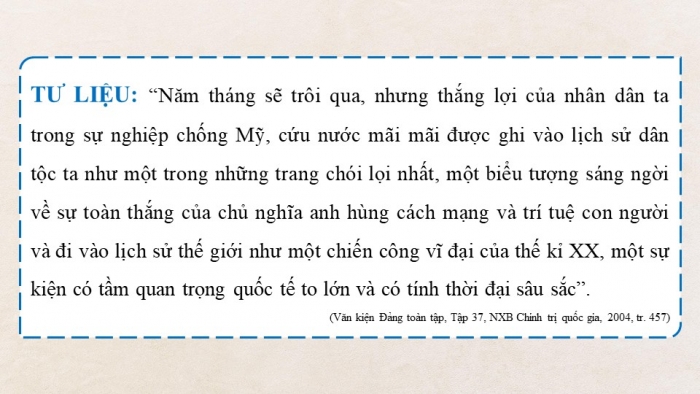 Giáo án điện tử Lịch sử 9 chân trời Bài 18: Việt Nam từ năm 1965 đến năm 1975 (P4)