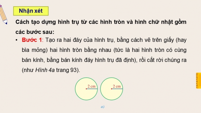 Giáo án điện tử Toán 9 cánh diều Bài 1: Hình trụ