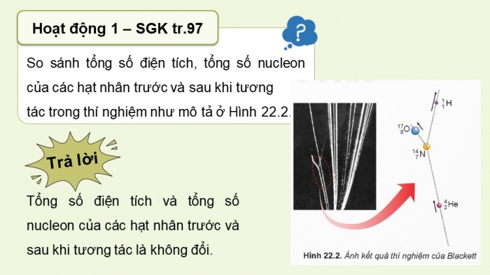 Giáo án điện tử Vật lí 12 kết nối Bài 22: Phản ứng hạt nhân và năng lượng liên kết