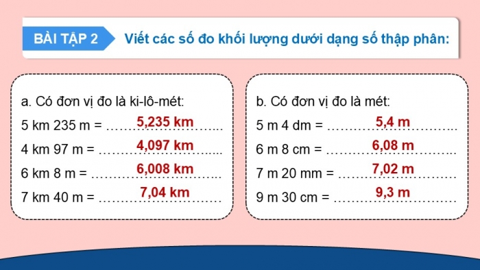 Giáo án PPT dạy thêm Toán 5 Kết nối bài 72: Ôn tập đo lường