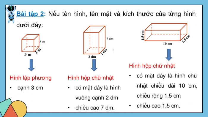 Giáo án PPT dạy thêm Toán 5 Cánh diều bài 58: Hình hộp chữ nhật. Hình lập phương. Hình trụ