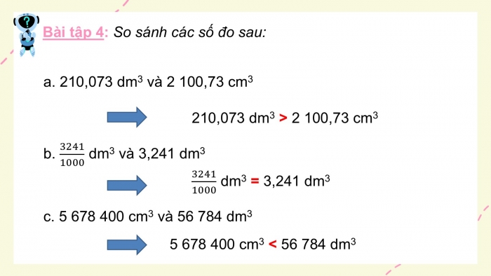 Giáo án PPT dạy thêm Toán 5 Cánh diều bài 63: Xăng-ti-mét khối. Đề-xi-mét khối