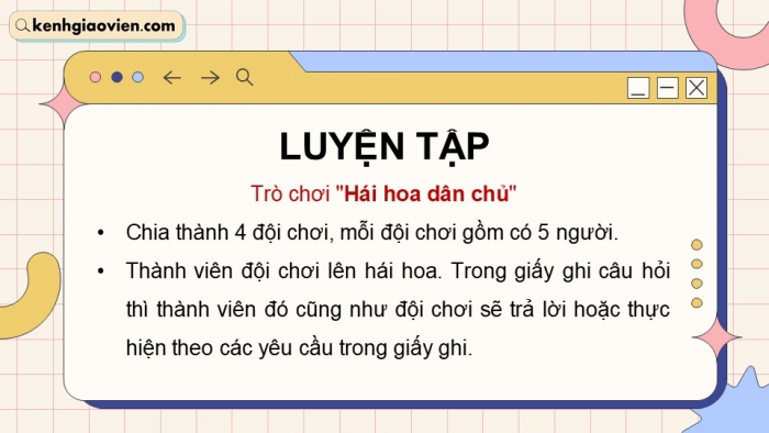 Giáo án điện tử Tin học 5 cánh diều Chủ đề F Bài 6: Cấu trúc lặp với số lần biết trước