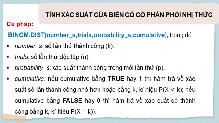 Giáo án điện tử chuyên đề Tin học ứng dụng 12 kết nối Bài 10: Tính xác suất và chọn số liệu ngẫu nhiên