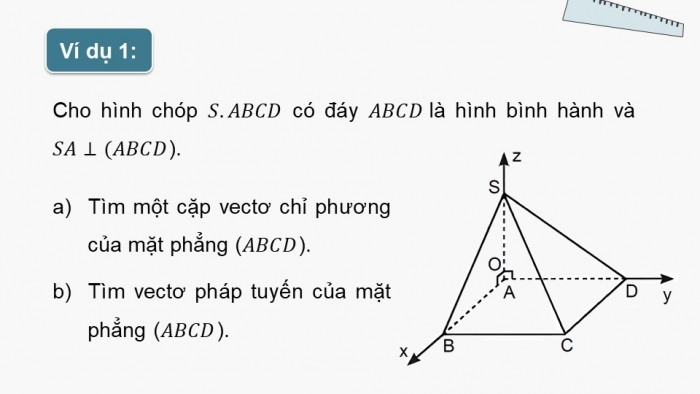 Giáo án PPT dạy thêm Toán 12 chân trời Bài 1: Phương trình mặt phẳng