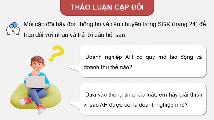 Giáo án điện tử chuyên đề Kinh tế pháp luật 10 kết nối Bài 4: Những vấn đề chung về doanh nghiệp nhỏ