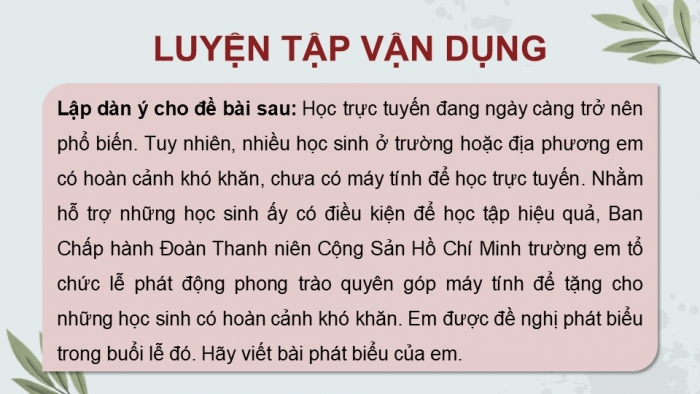 Giáo án PPT dạy thêm Ngữ văn 12 chân trời Bài 9: Viết báo cáo kết quả nghiên cứu về một vấn đề tự nhiên hoặc xã hội