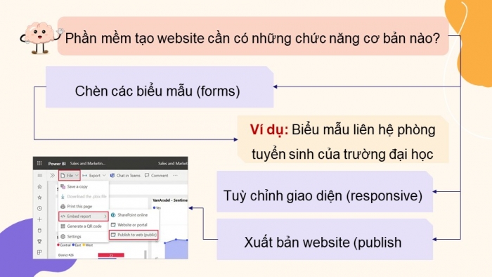 Giáo án điện tử Tin học ứng dụng 12 cánh diều Bài 1: Giới thiệu phần mềm tạo website