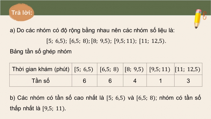 Giáo án điện tử Toán 9 chân trời Bài 3: Biểu diễn số liệu ghép nhóm