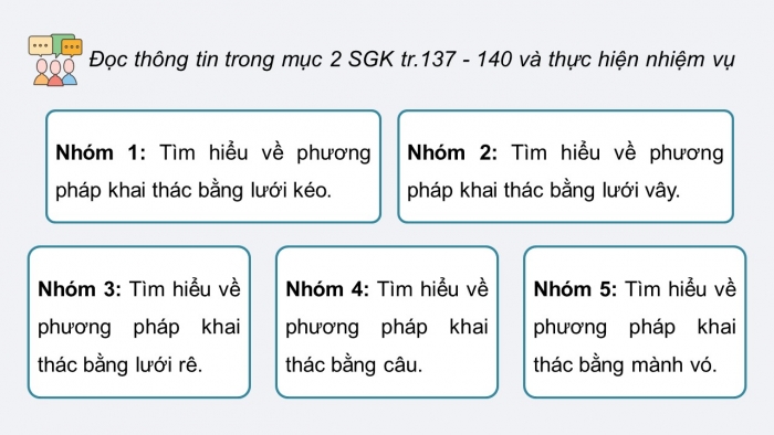 Giáo án điện tử Công nghệ 12 Lâm nghiệp Thủy sản Cánh diều Bài 25: Khai thác hợp lí nguồn lợi thủy sản