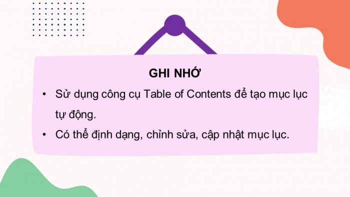 Giáo án điện tử chuyên đề Tin học ứng dụng 10 kết nối Bài 4: Tạo mục lục và xuất bản văn bản