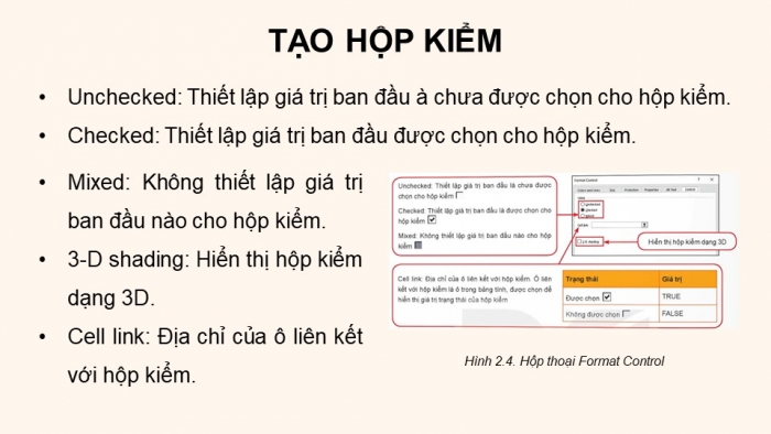 Giáo án điện tử chuyên đề Tin học ứng dụng 10 kết nối Bài 2: Tạo biểu mẫu khách hàng với hộp kiểm