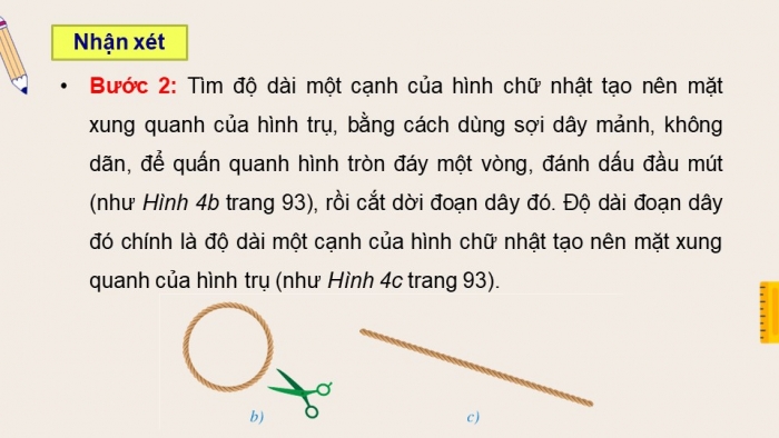 Giáo án điện tử Toán 9 cánh diều Bài 1: Hình trụ