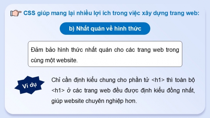 Giáo án điện tử Tin học ứng dụng 12 chân trời Bài F7: Giới thiệu CSS