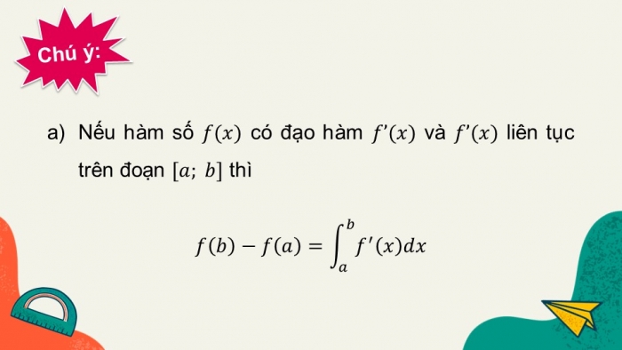 Giáo án PPT dạy thêm Toán 12 chân trời Bài 2: Tích phân